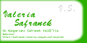 valeria safranek business card